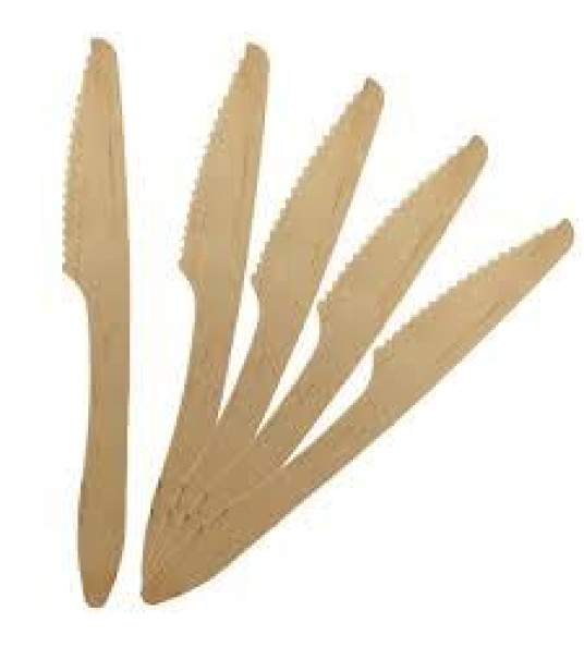 BIODEGRADABLE WOODEN KNIVES X100PCS