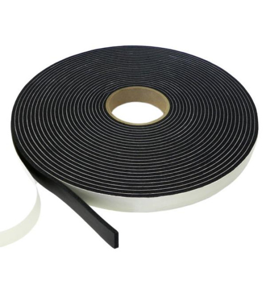 VINYL FOAM TAPE 12X3MM BLACK
