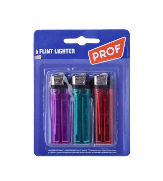 TRANSPARENT CIGARETTE LIGHTER 3PCS