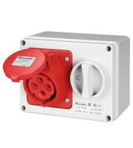 INTERLOCK SOCKET 16A 3P+N+E IP44 HORIZONTAL