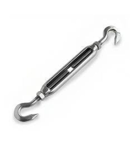 TURNBUCKLE 5X70MM HOOK/HOOK STAINLESS STEEL