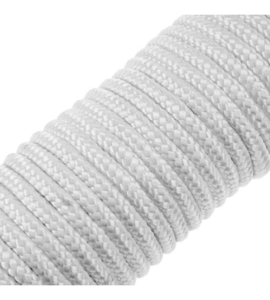 WHITE BRAIDED POLYESTER ROPE 8MM GLEISTEIN