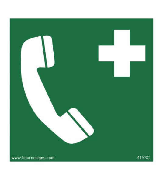 IMO SIGN EMERGENCY TELEPHONE 150X150MM