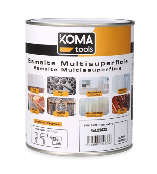 WATER BASED PAINT 750ML GLOSS WHITE KOMA