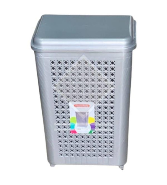 LAUNDRY BIN SILVER PLASTICFORTE