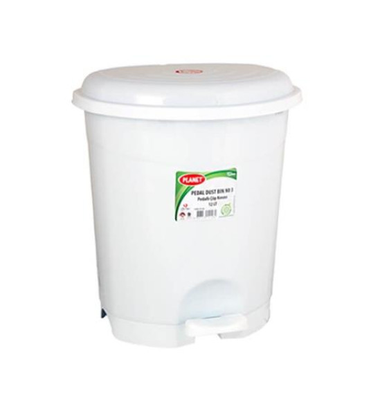 PEDAL BIN WHITE 50L PLANET