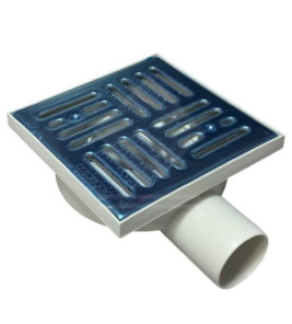 FLOOR DRAIN 150X150MM Ø50MM SIDE INOX REDI