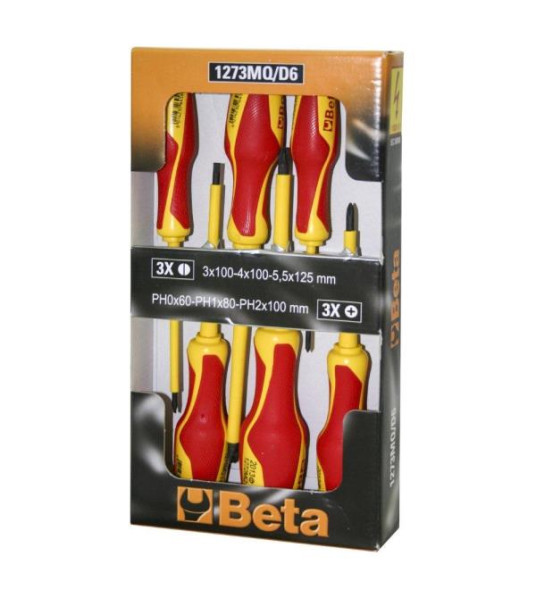 SCREWDRIVERS 1000V 6PC BETA