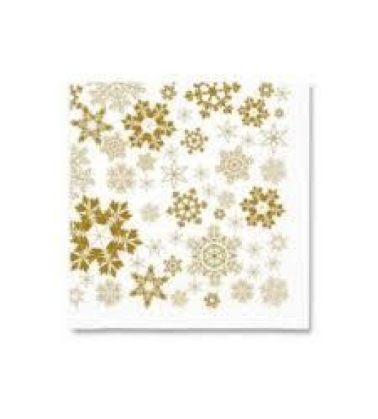 CHRISTMAS NAPKINS GOLD ICE 30PCS