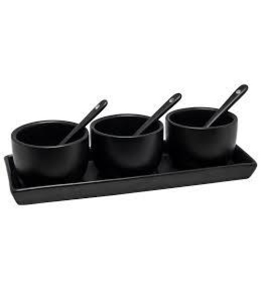 BLACK DIP SERVING SET