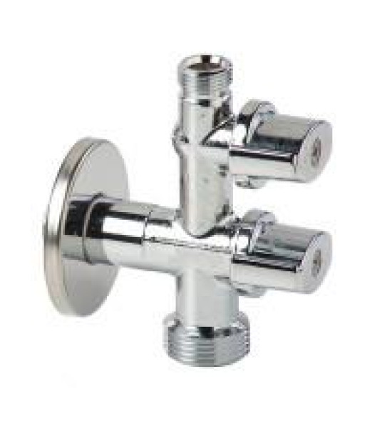 DOUBLE ANGLE VALVE 1/2`` - 3/4``X3/8`` EDM