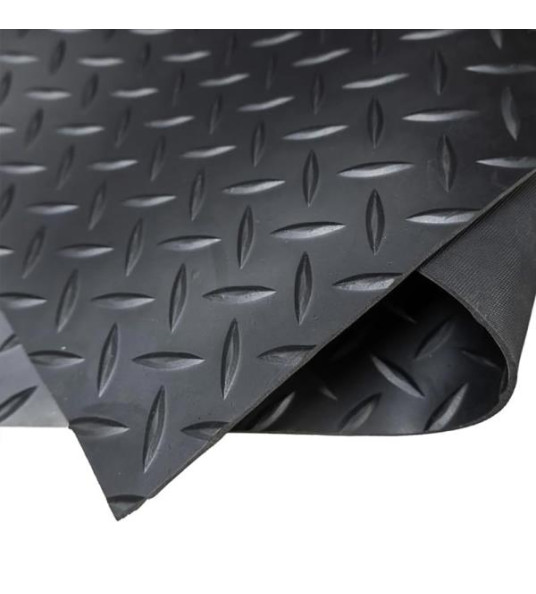 RUBBER FLOORING 3MM DIAMOND PATTERN 1X1M