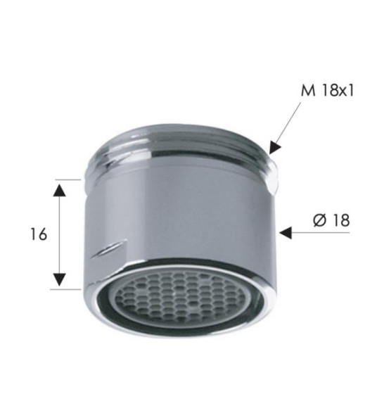 TAP AERATOR M18 MALE
