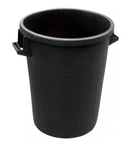 INDUSTRIAL BIN 100L BLACK 47X66CM NO LID
