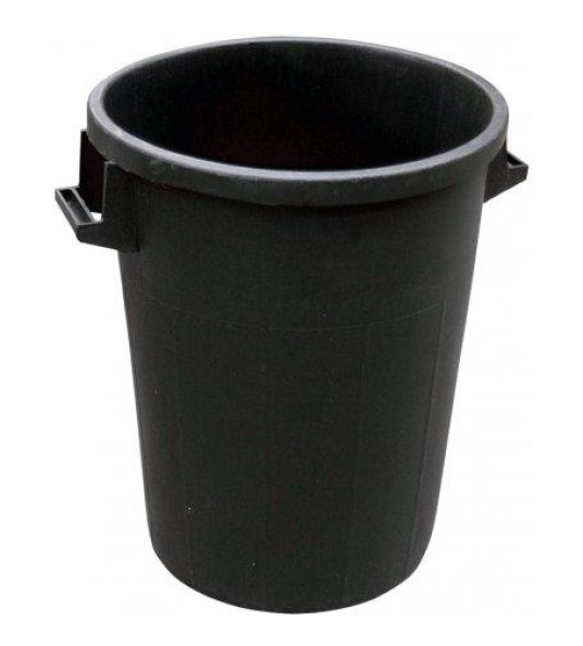 INDUSTRIAL BIN 100L BLACK 47X66CM NO LID
