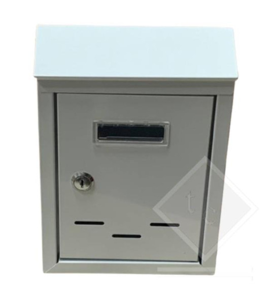 STEEL LETTER BOX 260X180X65MM WHITE