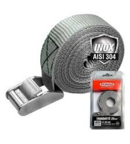 LASHING BELT 25MM 3M STAINLESS STEEL CAMBUCKLE