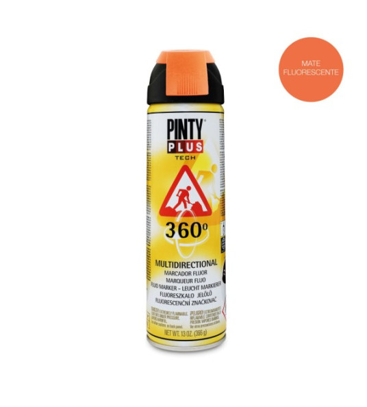 SPRAY PAINT 650ML 360° ORANGE PINTY PLUS