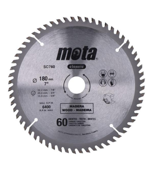 CIRCULAR SAW BLADE 180MM 60T  MOTA