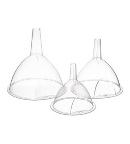 SET OF 3PC TRANSPARENT PLATIC FUNNELS