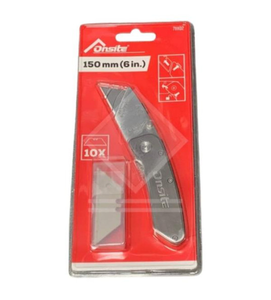 FOLDING UTILITY KNIFE + 10 BLADES ONSITE