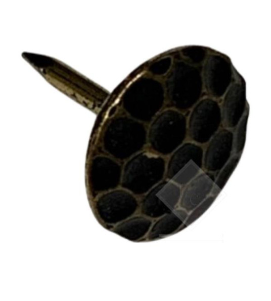 UPHOLSTERY PIN 12MM EMBOSSED BRONZE