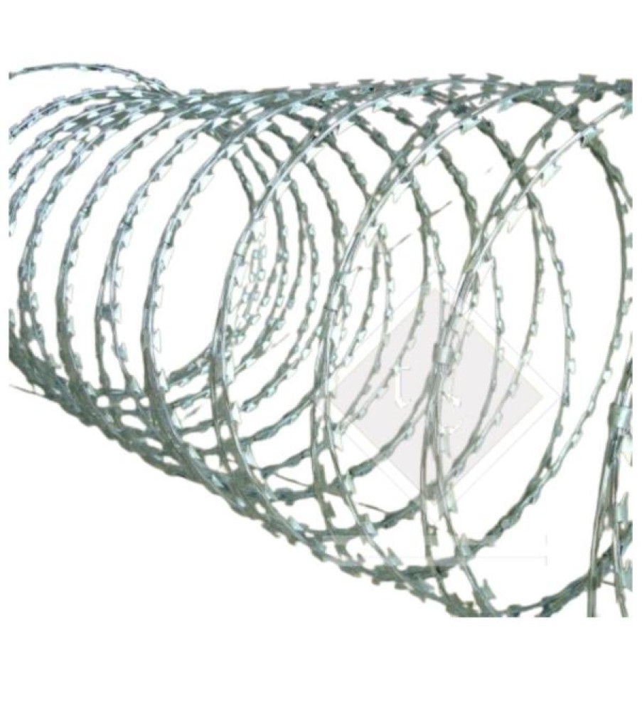 CROSSED LOOP RAZOR WIRE 900MM 12M 10KG