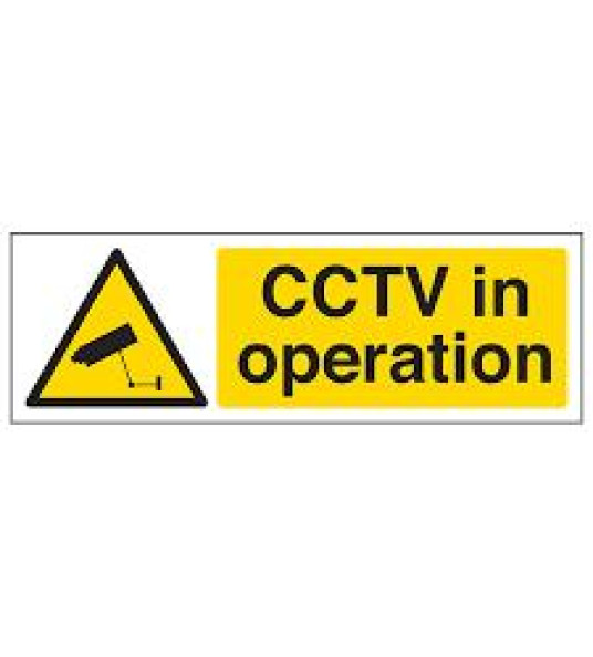 CCTV IN OPERATION STICKER 19X5CM