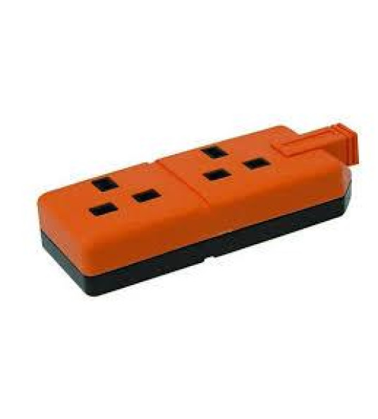TRAILING SOCKET 2G 13A ORANGE PERMAPLUG