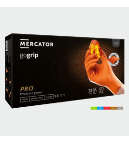 DISPOSABLE GLOVES GOGRIP L ORANGE 50PCS