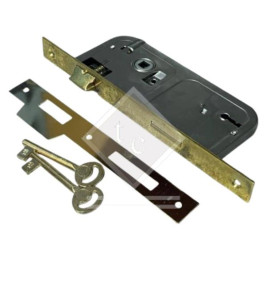 MORTICE LOCK E40 BRASS SQUARE