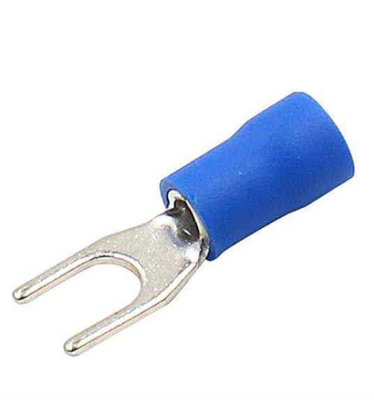 FORK CONNECTOR 6MM BLUE