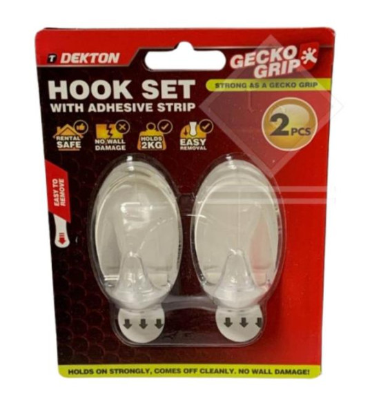 DEKTON GECKO GRIP CLEAR HOOKS 2PCS