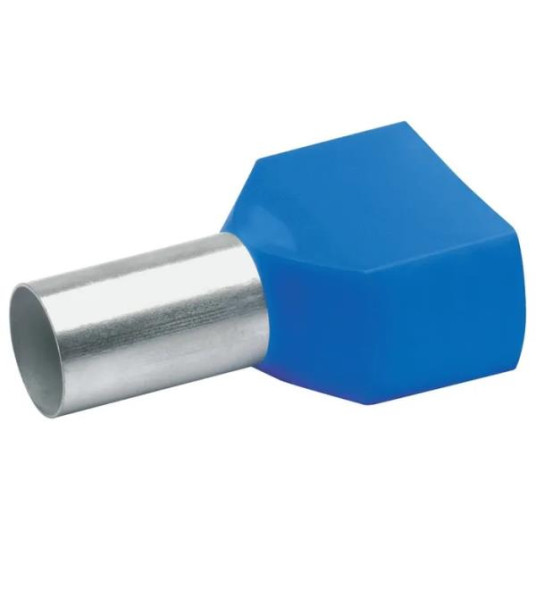 BOOTLACE FERRULE 2X16MM BLUE DIN462278