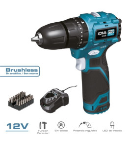 12V BRUSHLESS HAMMER DRILL KIT KOMA PRO