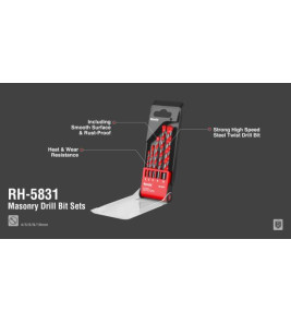 MASONRY DRILL BITS 4-5-6-8-10MM RONIX MASONRY DRILL BITS 4-5-6-8-10MM RONIX