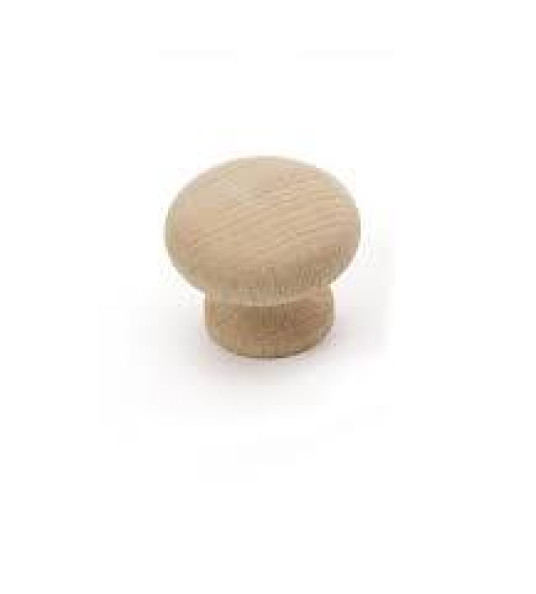 KNOB 40MM BEECH RAW 9062