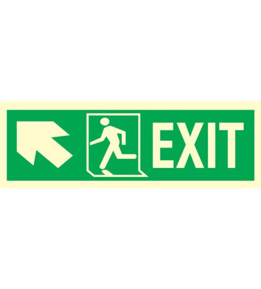 IMO SIGN EXIT NW ARROW 100X300MM