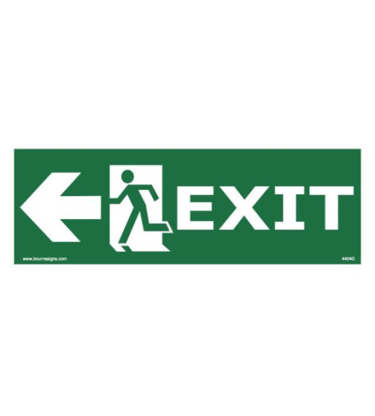 IMO SIGN EXIT WEST 300X150MM