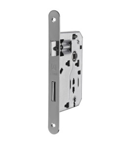MORTICE LOCK E45 CHROME ROUND