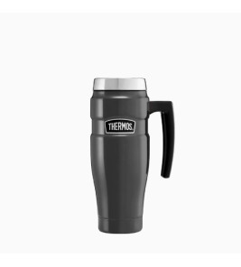 THERMOS KING 470ML TRAVEL MUG GUN METAL THERMOS KING 470ML TRAVEL MUG GUN METAL