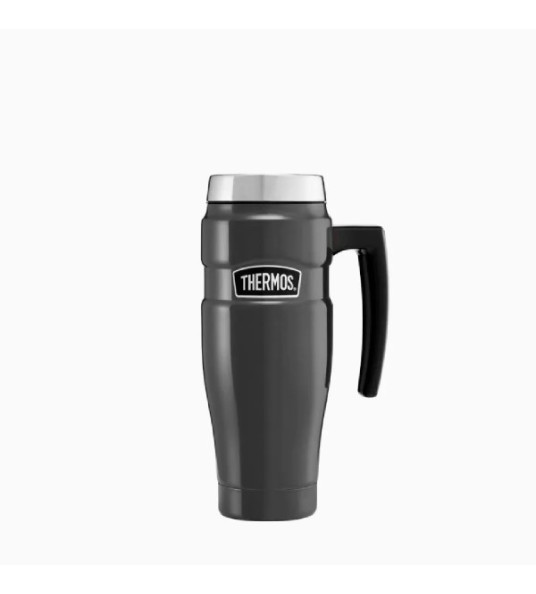 THERMOS KING 470ML TRAVEL MUG GUN METAL