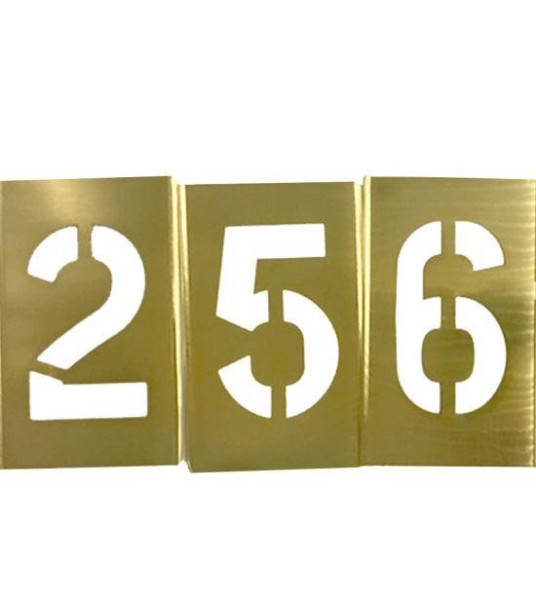 STENCILS 0-9 150MM BRASS
