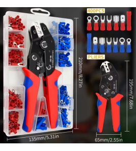 400PC TERMINAL & RATCHET CRIMPER SET