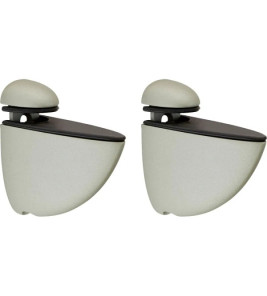 SHELF CLIP SET MATT SILVER