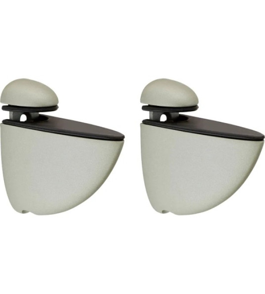 SHELF CLIP SET MATT SILVER