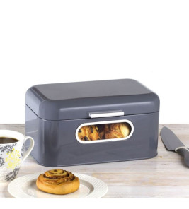 BREAD BIN NORDIC GREY 30X18X15CM AMBITION