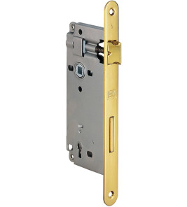 MORTICE LOCK E45 ROUND BRASS