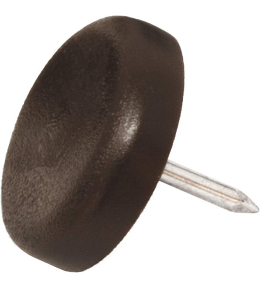 NYLON FURNITURE SLIDER 25MM BROWN FLAT