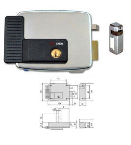 CISA LEFT OUTWARD OPENING ELECTRIC LOCK 50MM